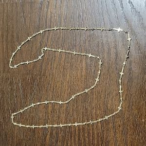 Gold Cross Loop Necklace
